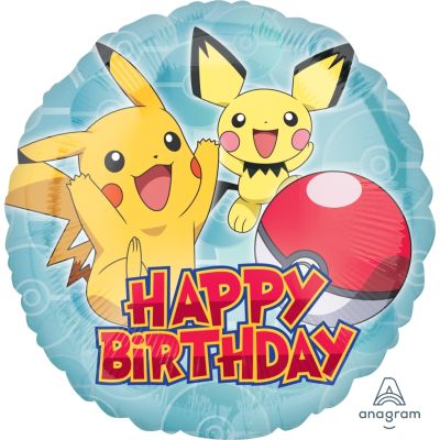 Anagram Licensed Foil 45cm (18") Pokemon Happy Birthday