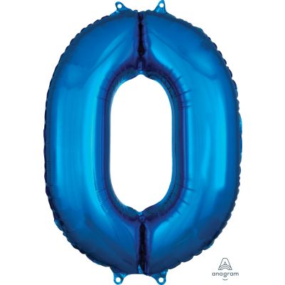Anagram Foil 66cm (26") Mid-Size Blue Number 0
