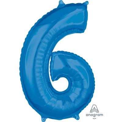 Anagram Foil 66cm (26") Mid-Size Blue Number 6