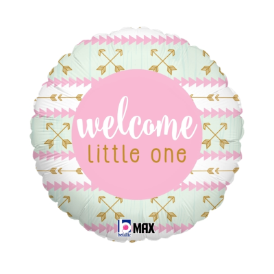 Betallic Foil 45cm (18") Welcome Little One Pink