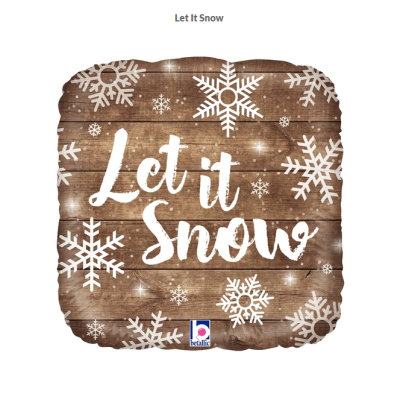 Betallic Foil 45cm (18") Let It Snow