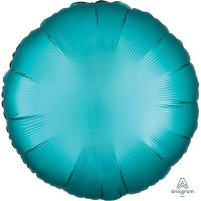 Anagram Foil Solid Colour Round 45cm (18&quot;) Satin Luxe Jade (unpackaged) (Discontinued)
