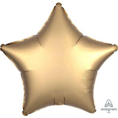 Anagram Foil Solid Colour Star 45cm (18") Satin Luxe Gold Sateen - packaged
