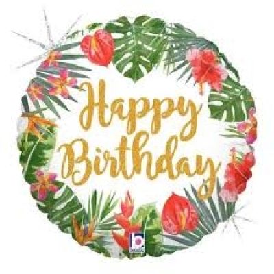 Betallic Foil 45cm (18") Tropical Birthday