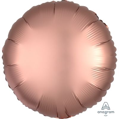 Anagram Foil Solid Colour Round 45cm (18&quot;) Satin Luxe Rose Copper (unpackaged) (Discontinued)