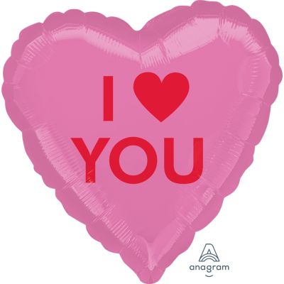 Anagram Foil 45cm (18") I Heart You Candy Heart