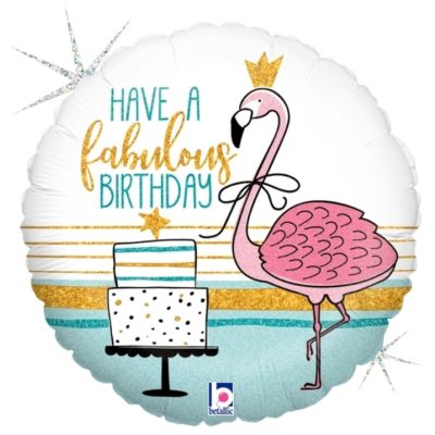 Betallic Foil 45cm (18") Fabulous Flamingo Birthday