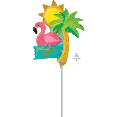 Anagram Microfoil 35cm (14") Let's Flamingle It's Party Time- Air fill (unpackaged)