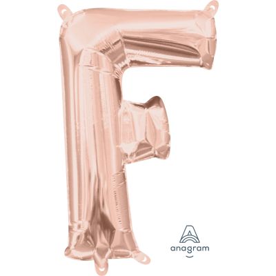 Anagram 16" (Air-Fill) Foil Rose Gold Letter F (Discontinued)