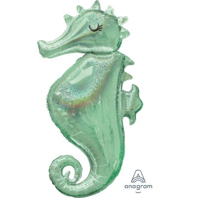 Anagram Foil Shape Holographic Mermaid Wishes Seahorse (50cm x 96cm)