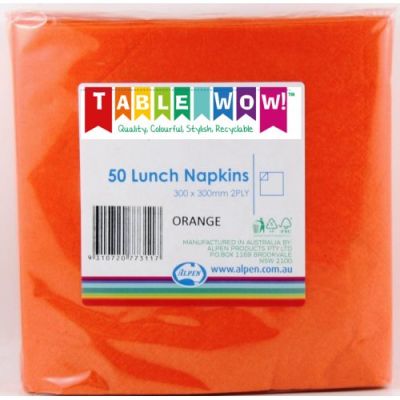 (6 x P50) 2ply Lunch Napkin Orange (Discontinued)