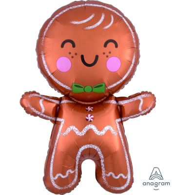 Anagram Foil Shape Happy Gingerbread man (55cm x 78cm)