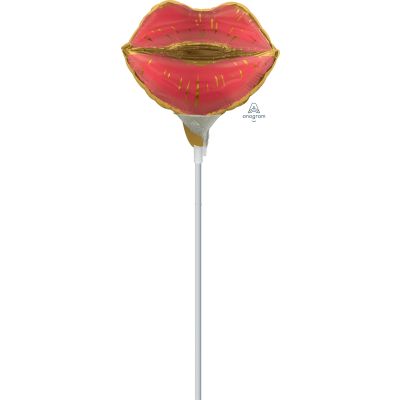 Anagram Microfoil 35cm (14&quot;) Satin Sangria Lips (Air Fill & Unpackaged) (Discontinued)