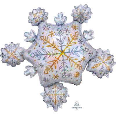 Anagram Foil Shape Shining Snow Cluster (81cm x 76cm)