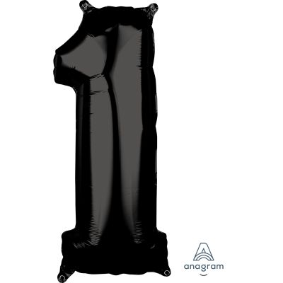 Anagram Foil 66cm (26") Mid-Size Black Number 1