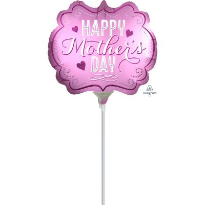 Anagram Microfoil 22cm (9") Happy Mother's Day Satin Infused Marquee - Air fill (unpackaged) (22cm x 20cm)