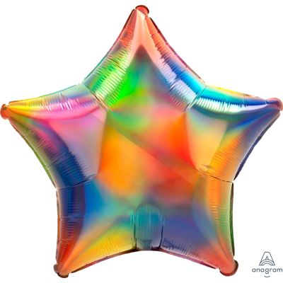 Anagram Foil Solid Colour Star 45cm (18") Iridescent Rainbow (unpackaged)