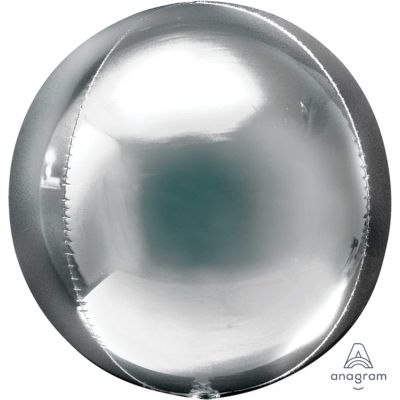 Anagram Solid Colour Orbz 40cm (16") Silver