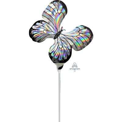 Anagram Microfoil 35cm (14") Holographic Iridescent Butterfly - Air fill (unpackaged)