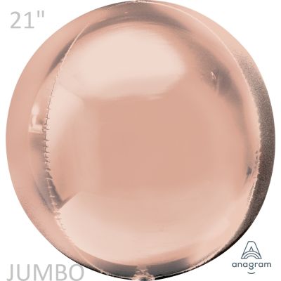 Anagram Solid Colour Orbz Jumbo 54cm (21") Rose Gold