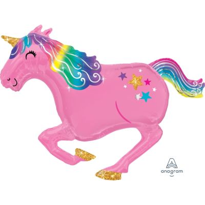 Anagram Foil SuperShape Pink Unicorn (99cm x 86cm)