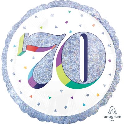 Anagram Foil 45cm (18") Holographic Here's To Your 70th Birthday 