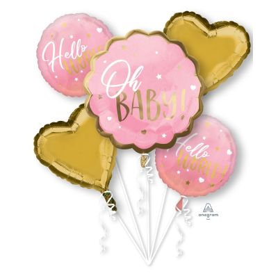 Anagram Balloon Bouquet Kit Pink Baby Girl