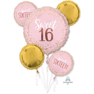 Anagram Balloon Bouquet Kit Sixteen Blush Birthday
