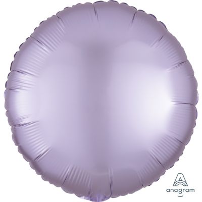 Anagram Foil Solid Colour Round 45cm (18&quot;) Satin Luxe Pastel Lilac (unpackaged) (Discontinued)