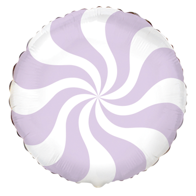 FM Foil Round 45cm (18") Candy Swirl Pastel Baby Lilac