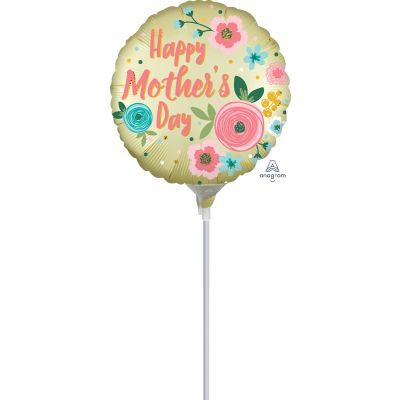 Anagram Microfoil 22cm (9") Happy Mother's Day Satin Infused Pastel - Air fill (unpackaged)