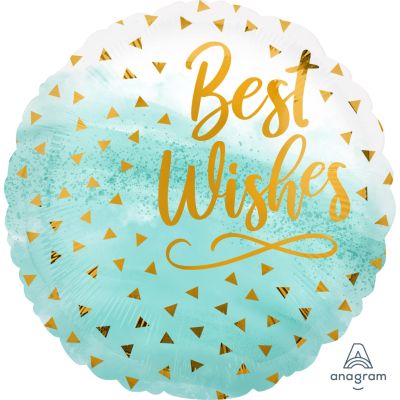 Anagram Foil 45cm (18") Best Wishes Gold Confetti