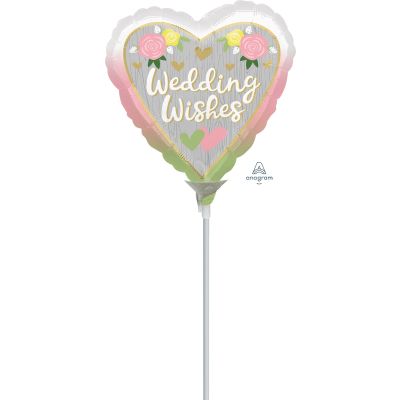 Anagram Microfoil 22cm (9") Wedding Wishes Ombre - Air fill (unpackaged)