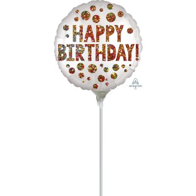 Anagram Microfoil 22cm (9") Satin Infused Birthday Sequins - Air fill (unpackaged)