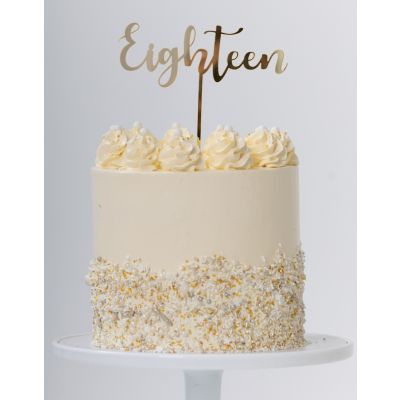 Five Star Cake Topper Eighteen Gold