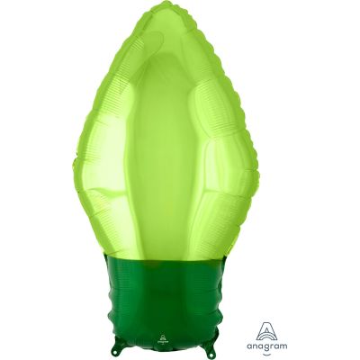 Anagram Foil Shape Green Christmas Light Bulb (27cm x 55cm)