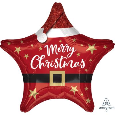 Anagram Foil Shape Santa Christmas Star (48cm x 48cm)