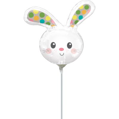 Anagram Microfoil 35cm (14&quot;) Spotted Bunny Head (Air Fill & Unpackaged)