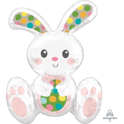 Anagram Foil Shape Multi Balloon Sitting Easter Bunny