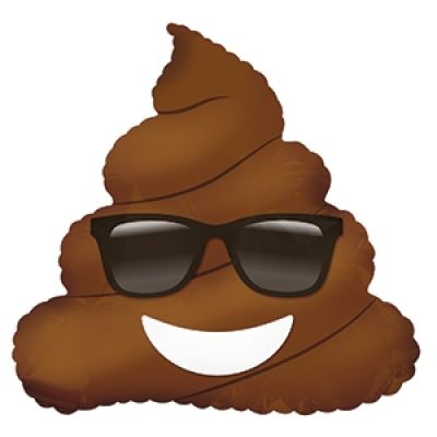 CTI Microfoil 22cm (9&quot;) Poop with Sunglasses - Air fill (unpackaged) (Discontinued)