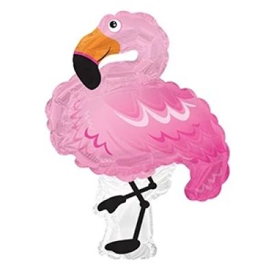 CTI Microfoil 25cm (10&quot;) Flamingo With Black Legs Shape - Air fill (unpackaged) (Discontinued)