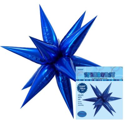 Unique Foil Decorative Shape Starburst 100cm Royal Blue