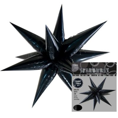 Unique Foil Decorative Shape Starburst 100cm Black (Discontinued)