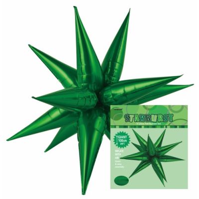 Unique Foil Decorative Shape Starburst 100cm Evergreen