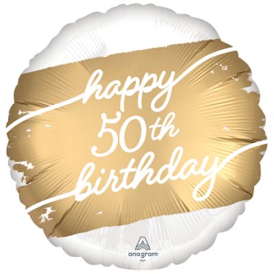 Anagram Foil 45cm (18") Golden Age Happy 50th Birthday