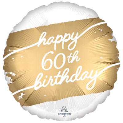 Anagram Foil 45cm (18") Golden Age Happy 60th Birthday