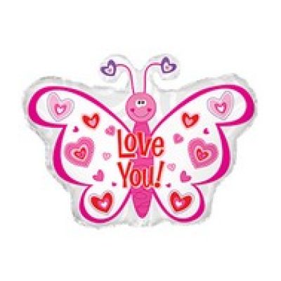 CTI Foil Shape 56cm (22&quot;) Love You Butterfly (Discontinued)