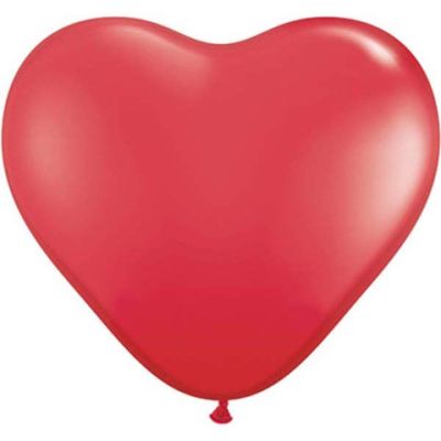 Qualatex Heart Latex 100/15cm (6") Standard Red