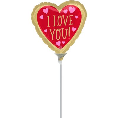 Anagram Microfoil 22cm (9&quot;) Love You Red & Gold - Air fill (unpackaged)