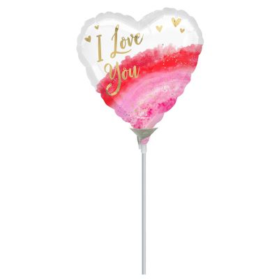 Anagram Microfoil 22cm (9&quot;) Geode Watercolour I Love You - Air fill (unpackaged)